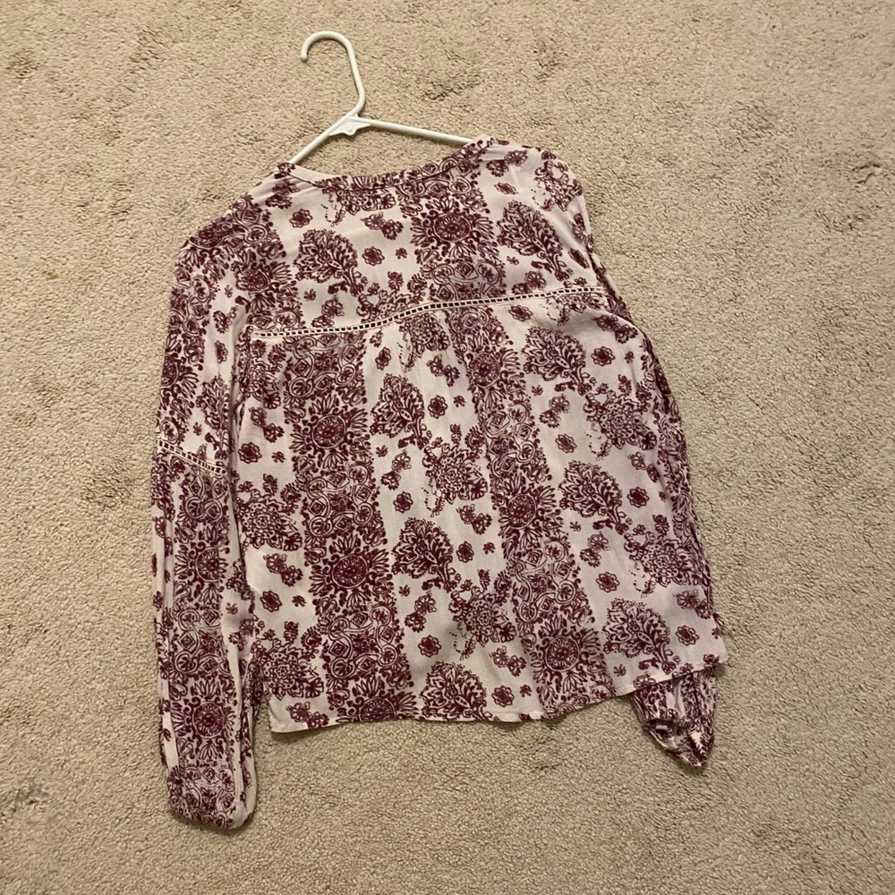 Hollister Button Down Patterned Blouse - image 2